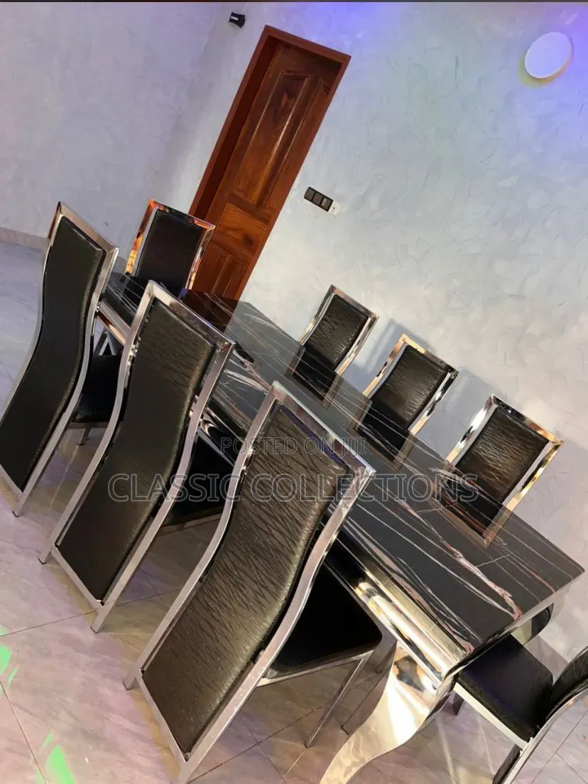 8 Seater Dining Set-Marble