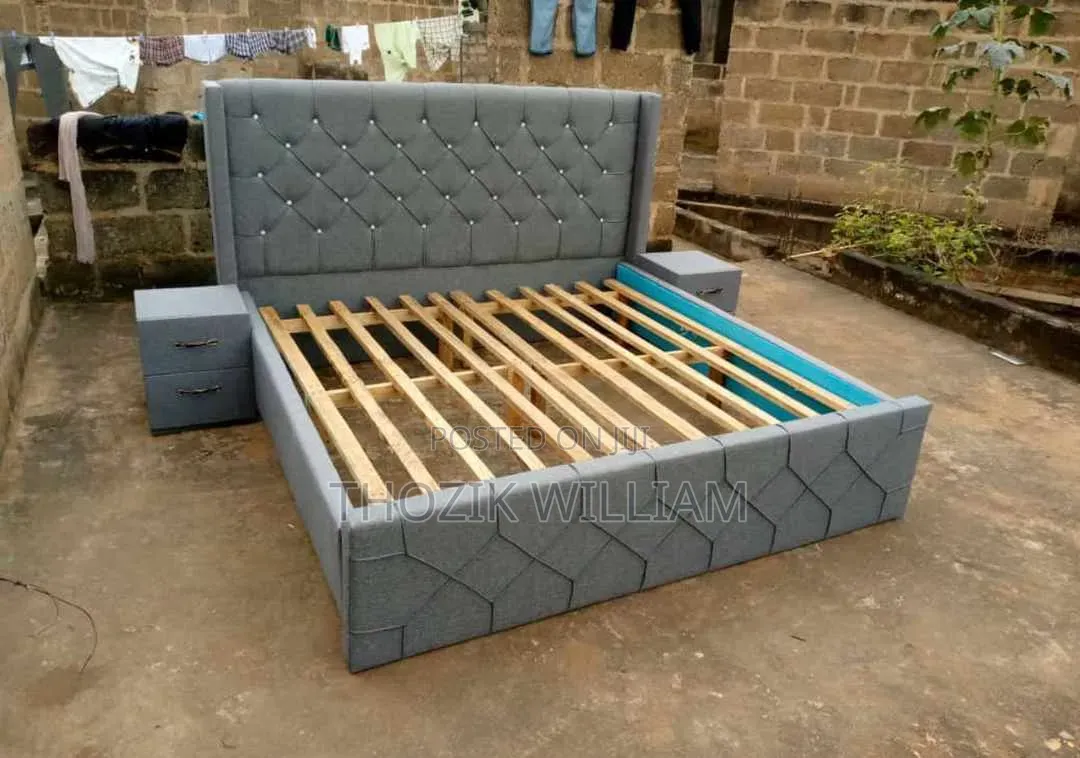 Supreme King Size Bed Frame With Two Side Drawers