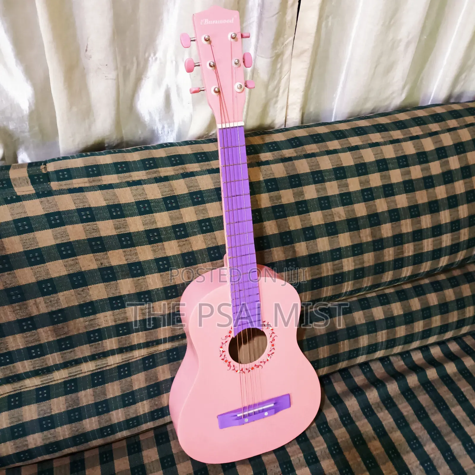Burswood Jf-30p 1/2 Acoustic Guitar Pink Color