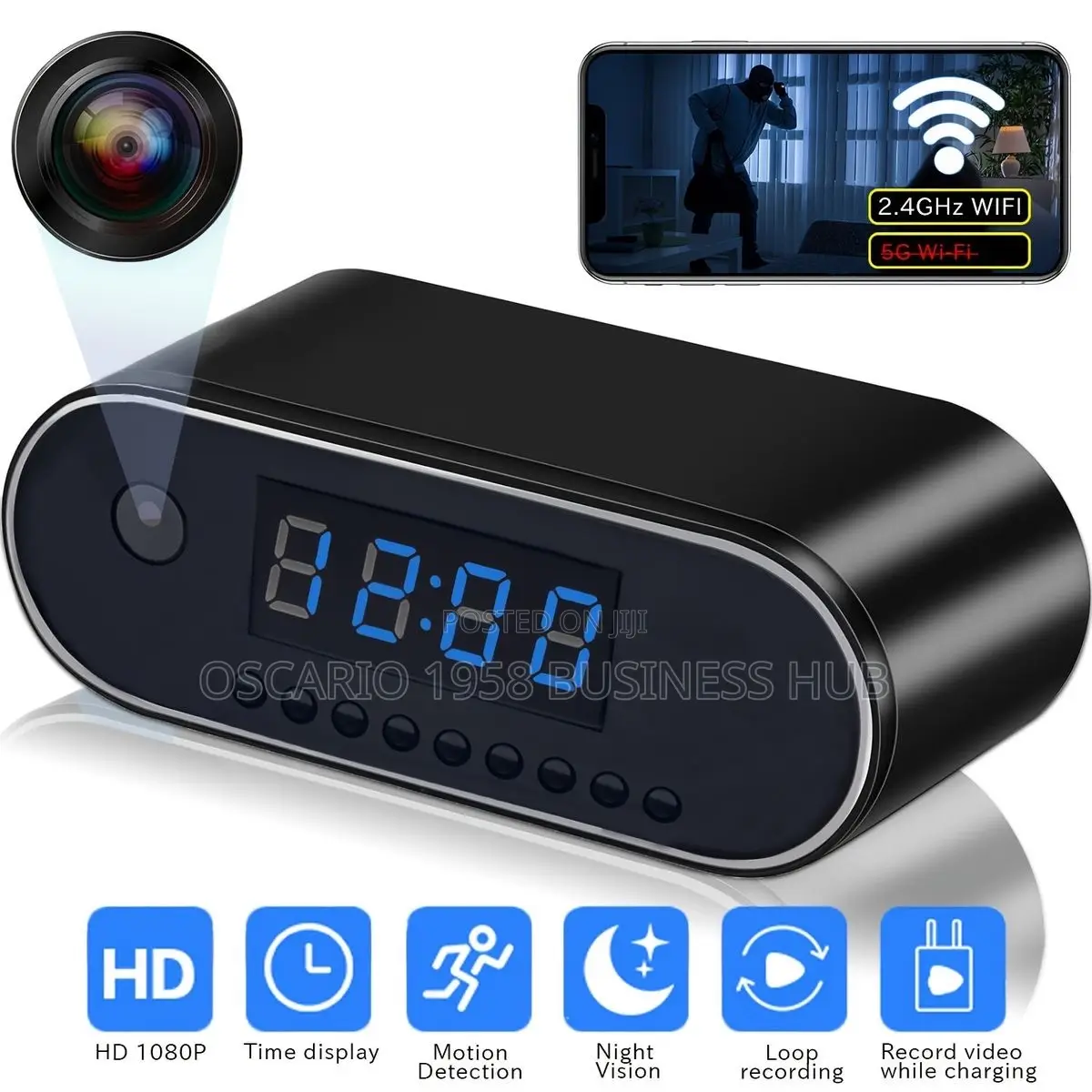 Times Spy Digital Clock Camera