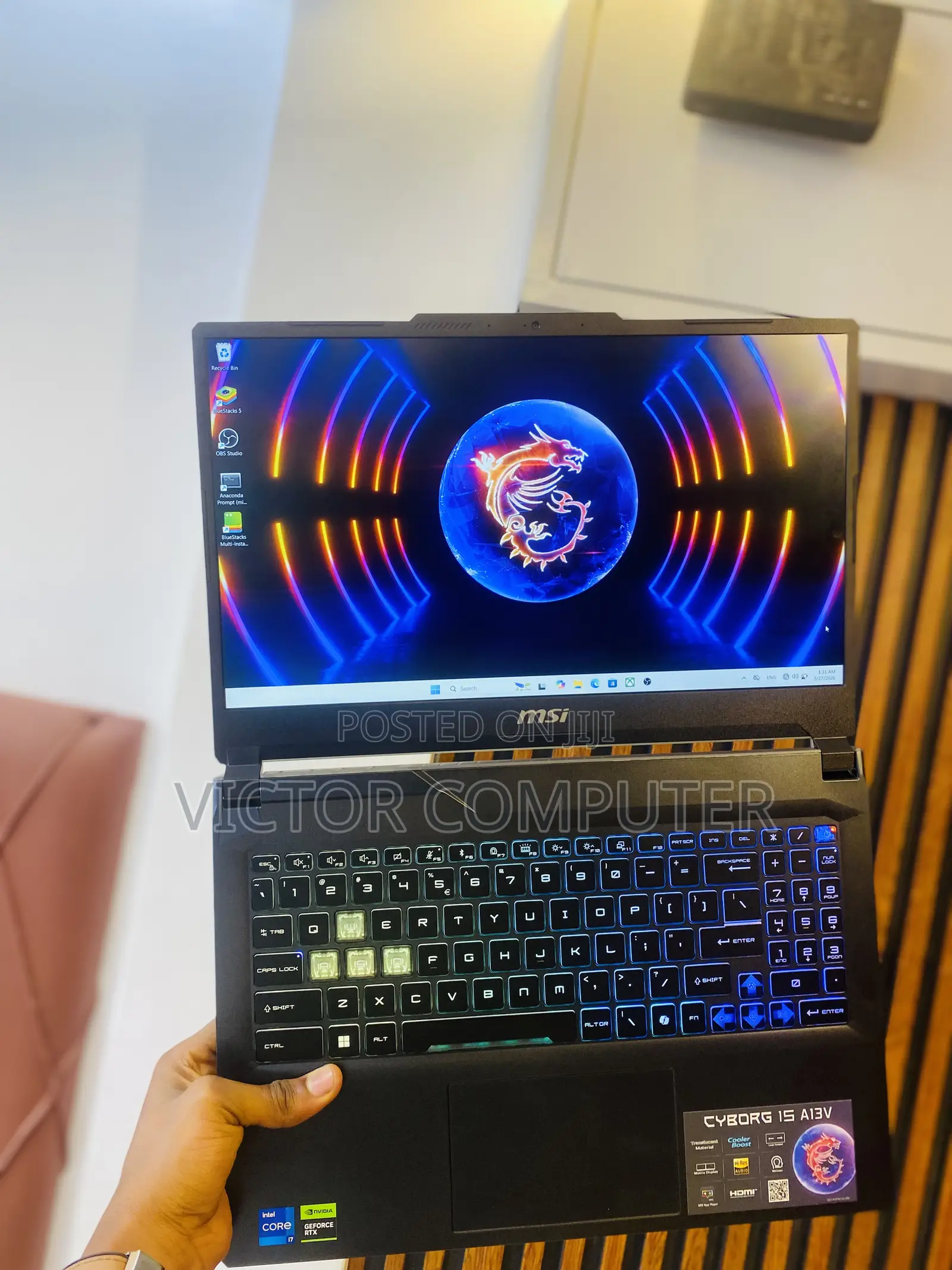 Laptop MSI Cyborg 15 16GB Intel Core i7 SSD 512GB