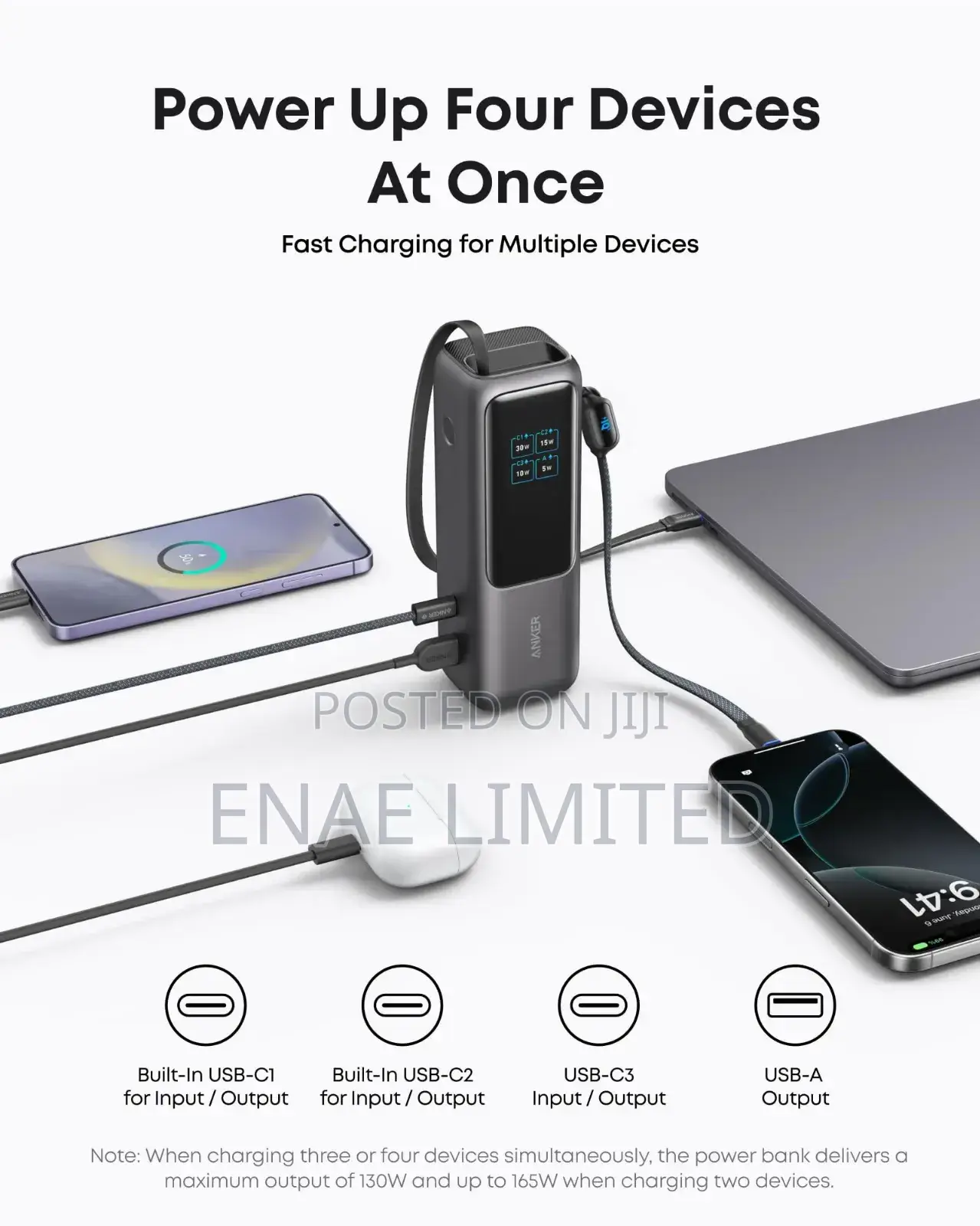 Anker 165w Laptop/Phone Powerbank Bank (25,000mah)
