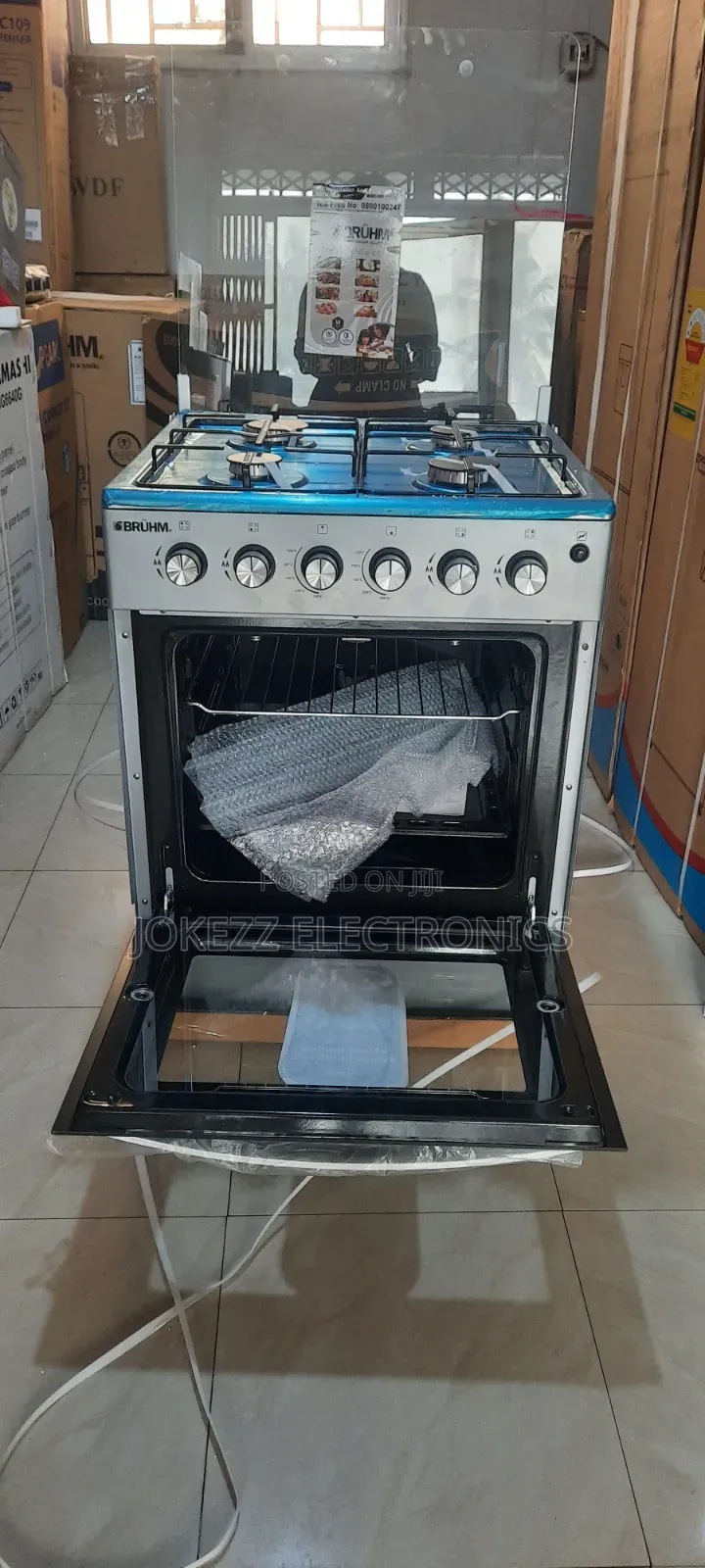 New Bruhm 60 X 60 Four Burner Gas Stove With Grill