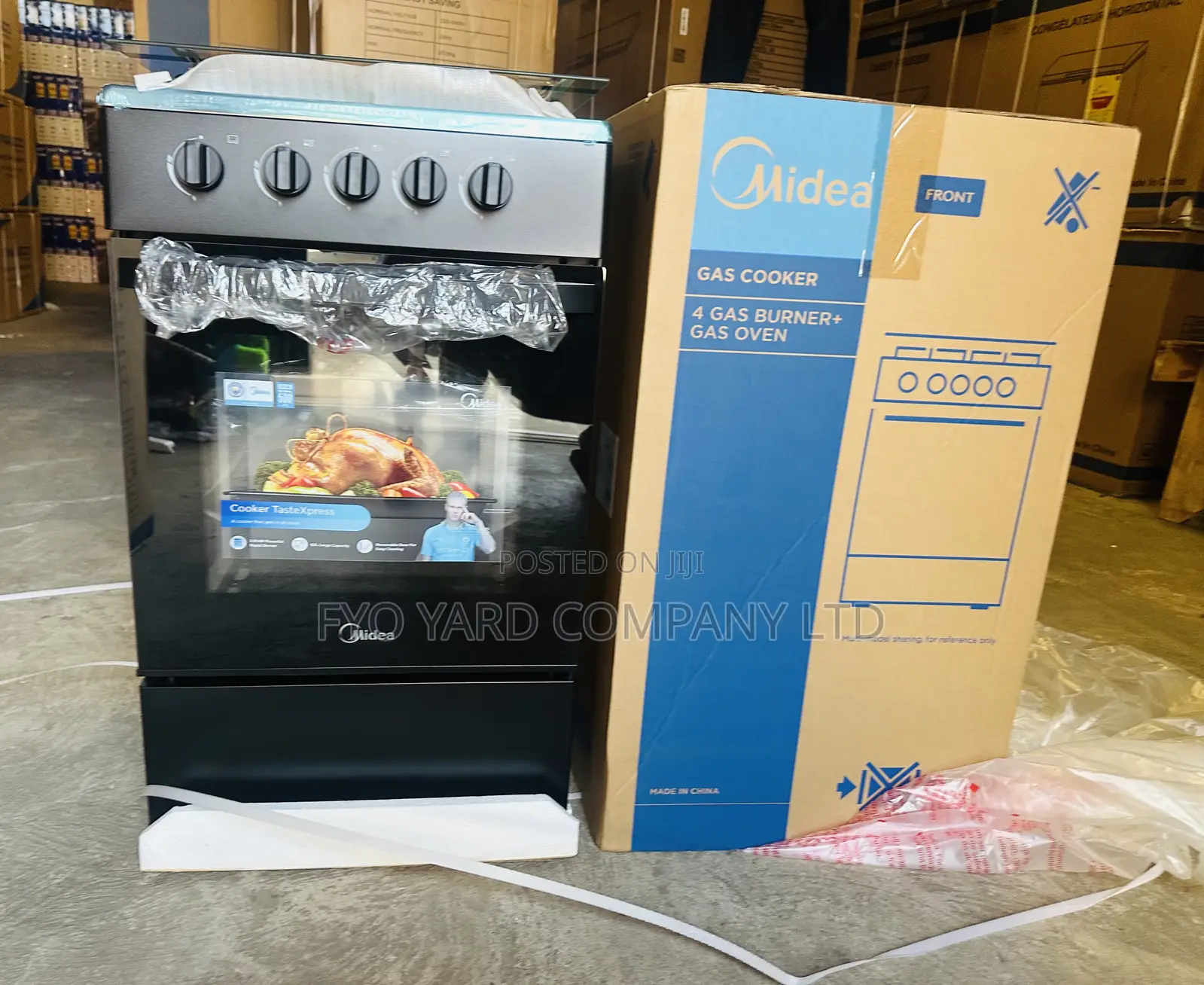 Quality Midea Black 50*50 Top 4 Burner Gas Cooking Cooker