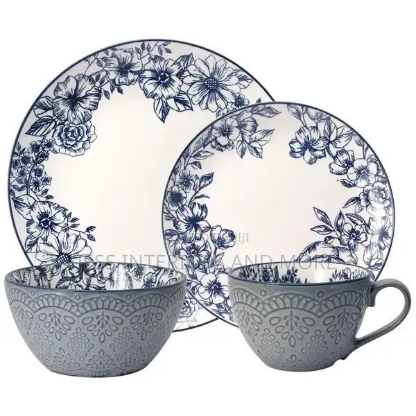 16-Piece Gabriela Blue Dinnerware Set