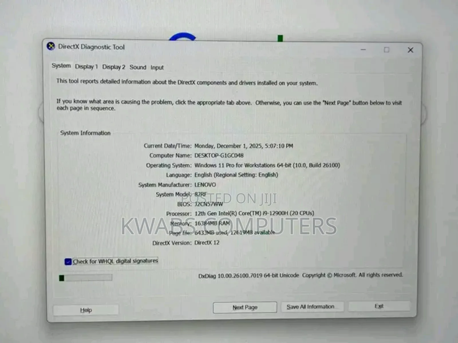 New Lenovo Legion Y7000P IRX9 Gaming Laptop 16GB Intel Core i9 SSD 1T