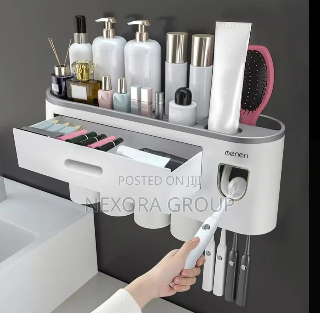 Toothbrush and Toothpaste Holder Set Hygienic Bathroom Organizer