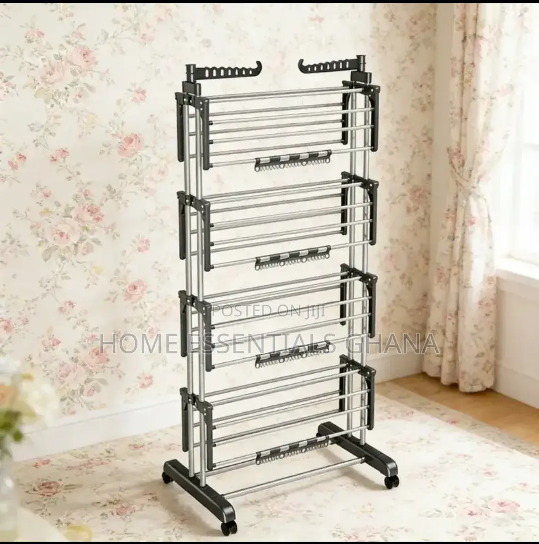Heavy Duty 3 Layer Clothes Dryer Rack – Space Saving Design