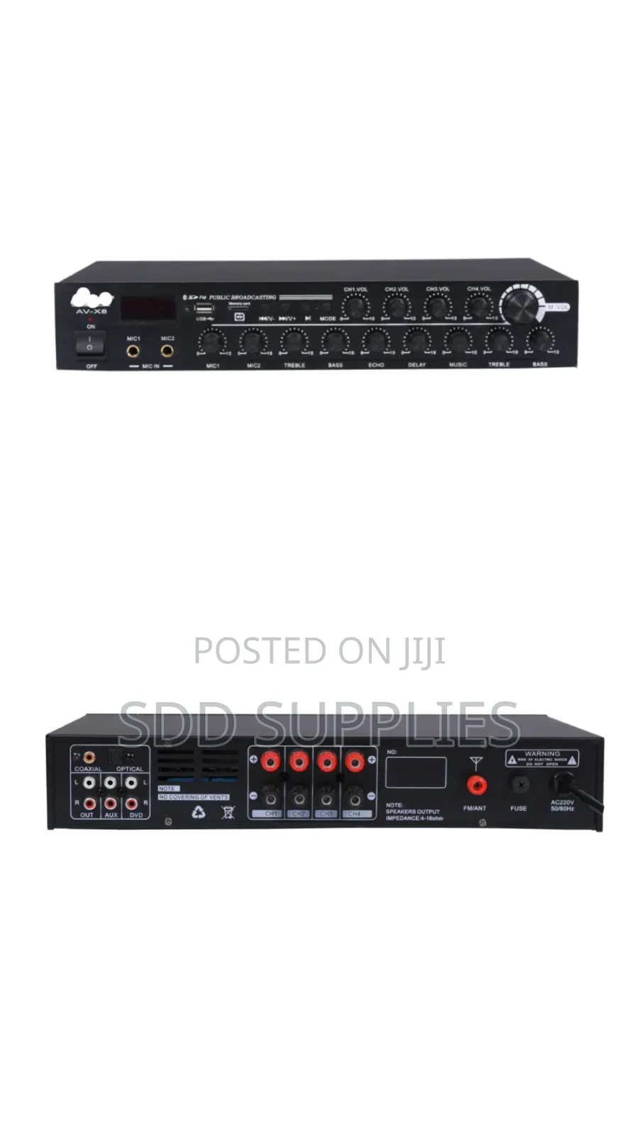 Vibeking 4 Zones 4 Channels Amplifier 320 Watts