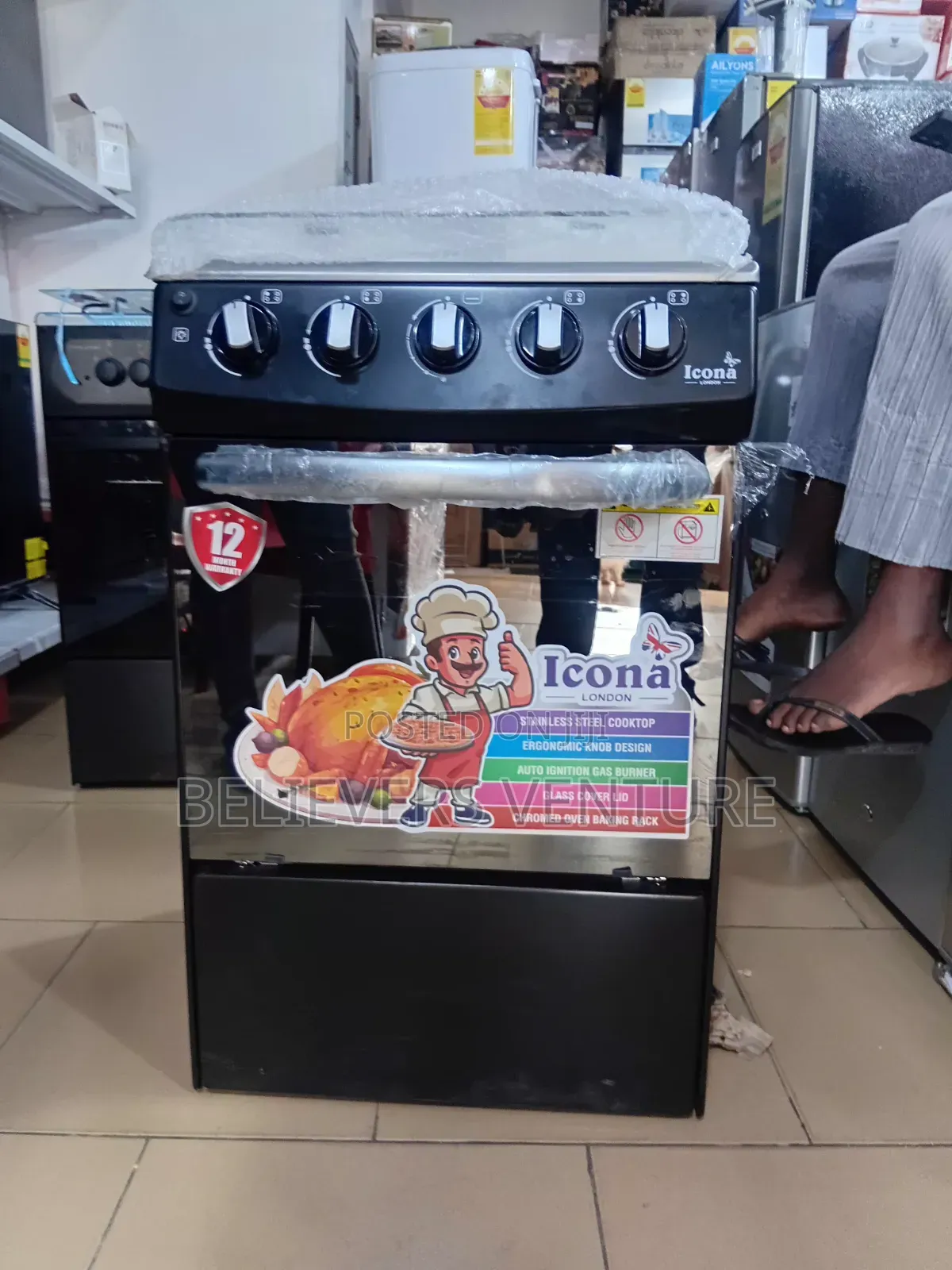 Icona 4 Burner Gas Cooker – Fast Efficient Cooking