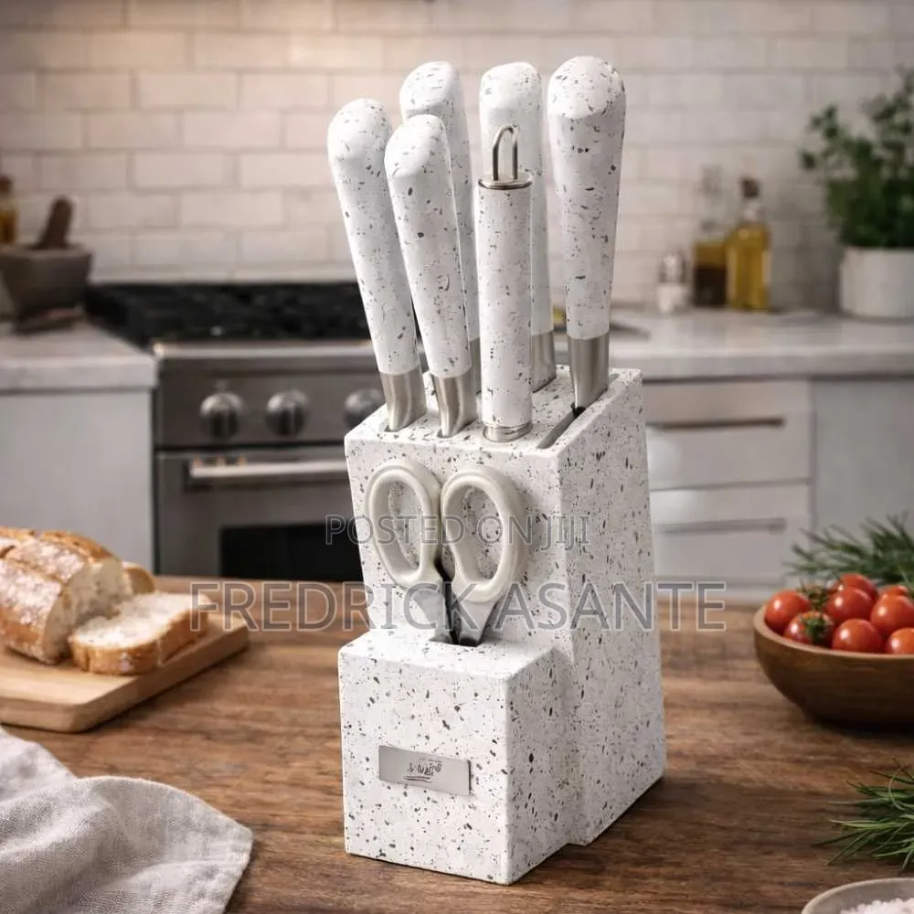 Knife Set With a Stone Stand