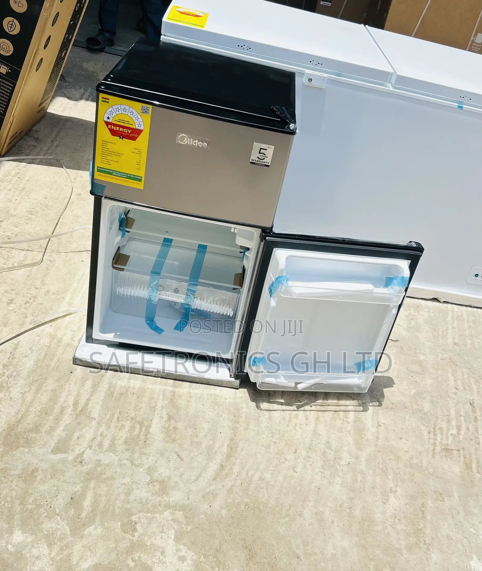 Order Grey Midea 87ltr Double Door Table Top Fridge Hd-113f(N