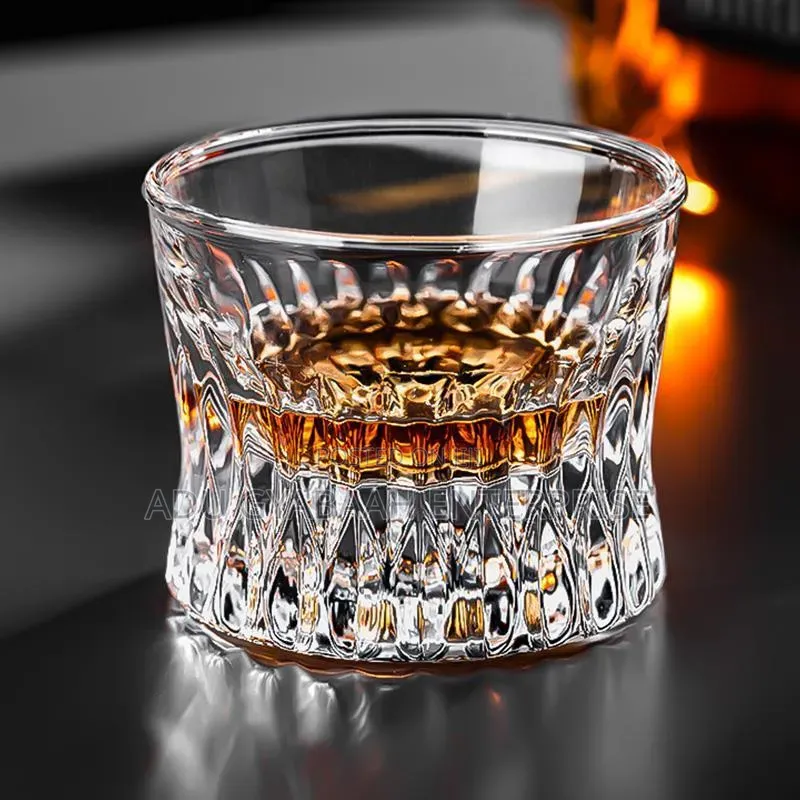 Elegant 120ml Whiskey Glass Set – 6 Pieces With Holder