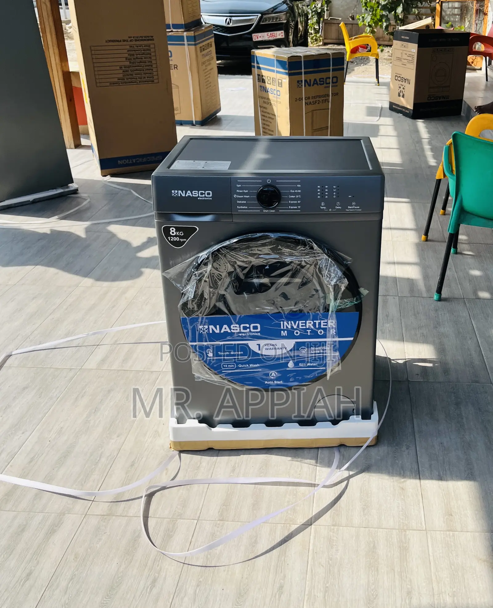 Unique Midea 8kg Fully Automatic Electric Washing Machine(Gray)