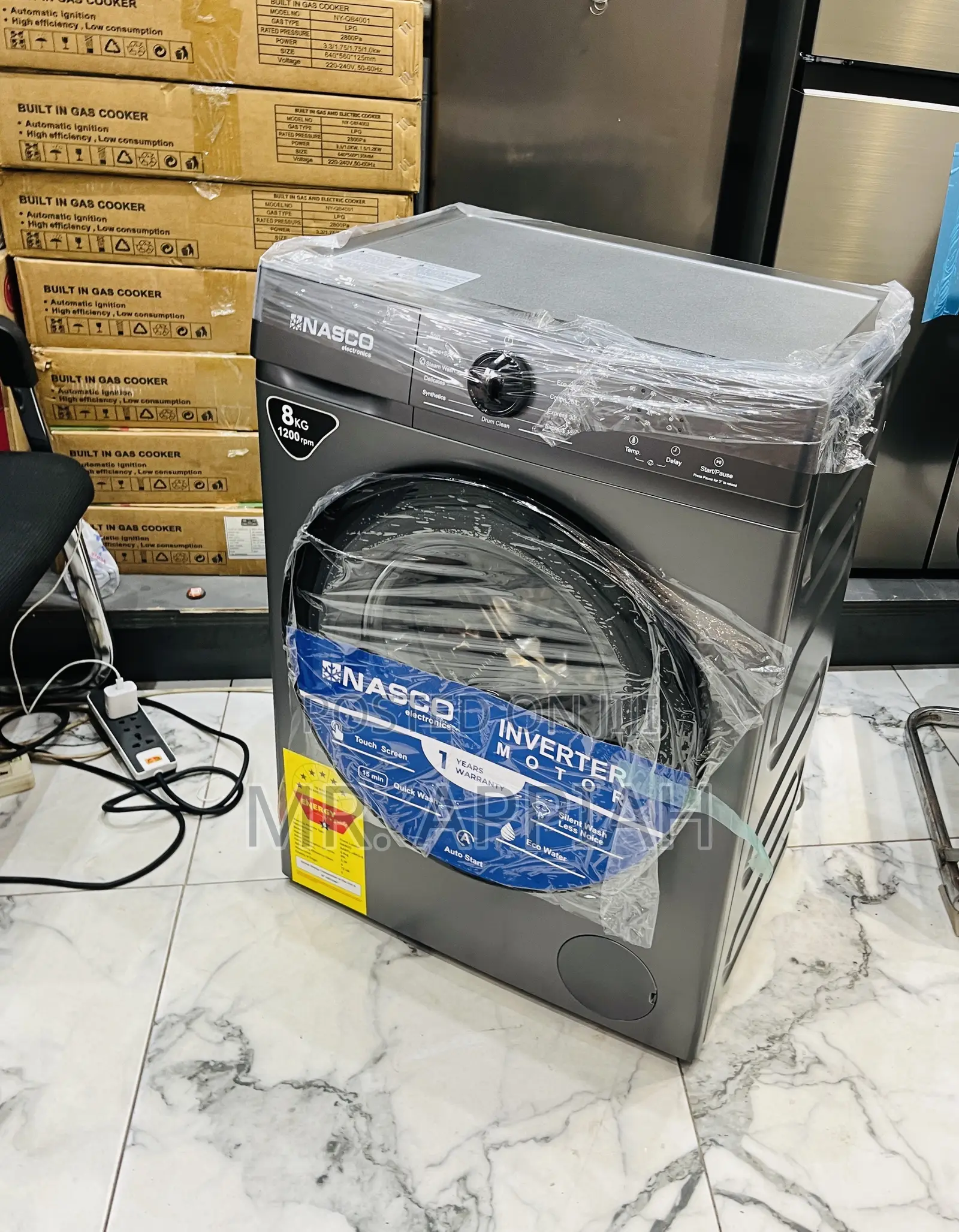 Nasco 8kg Front Load Electric Washing Machine(Full Auto)Gray 