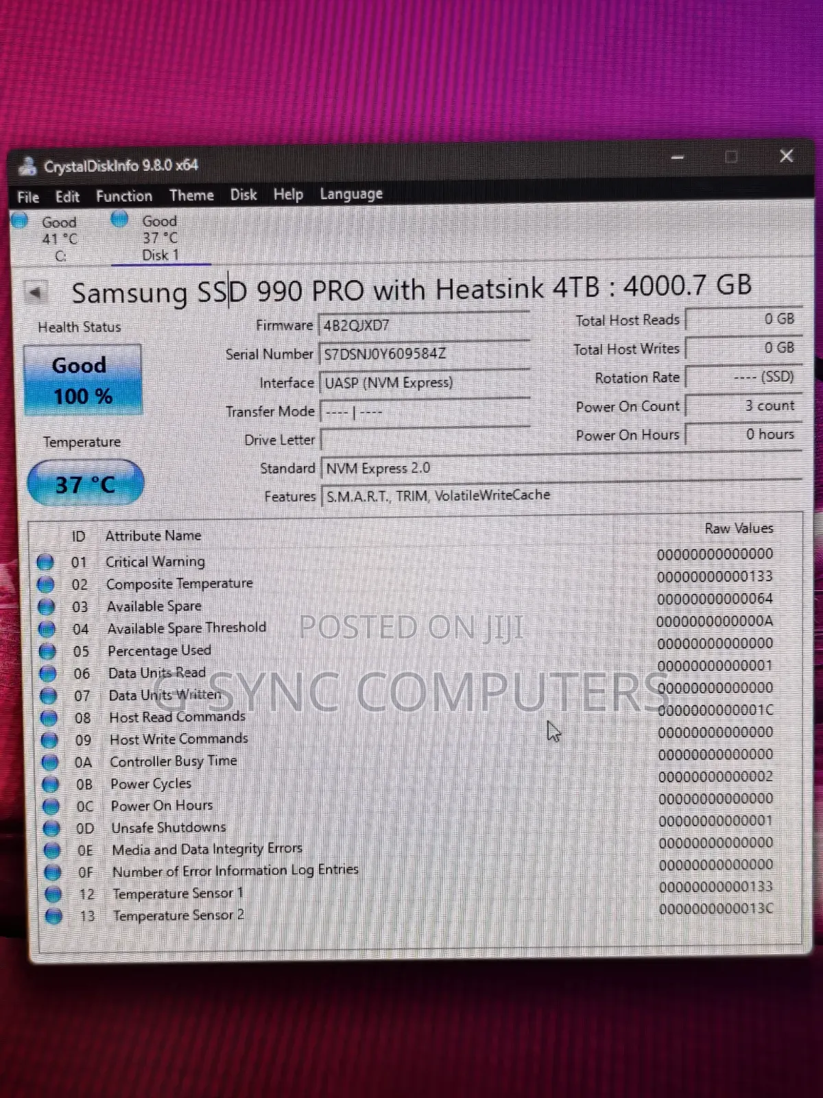 4tb Samsung 990 Pro New With Heatsink
