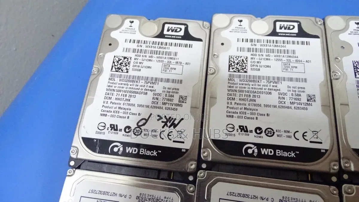 Laptop Hard Drive 320gb Hdd -western Digital Black