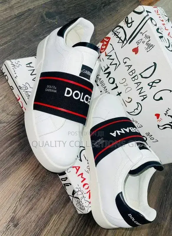 Dolce and Gabbana White Leather Shoe