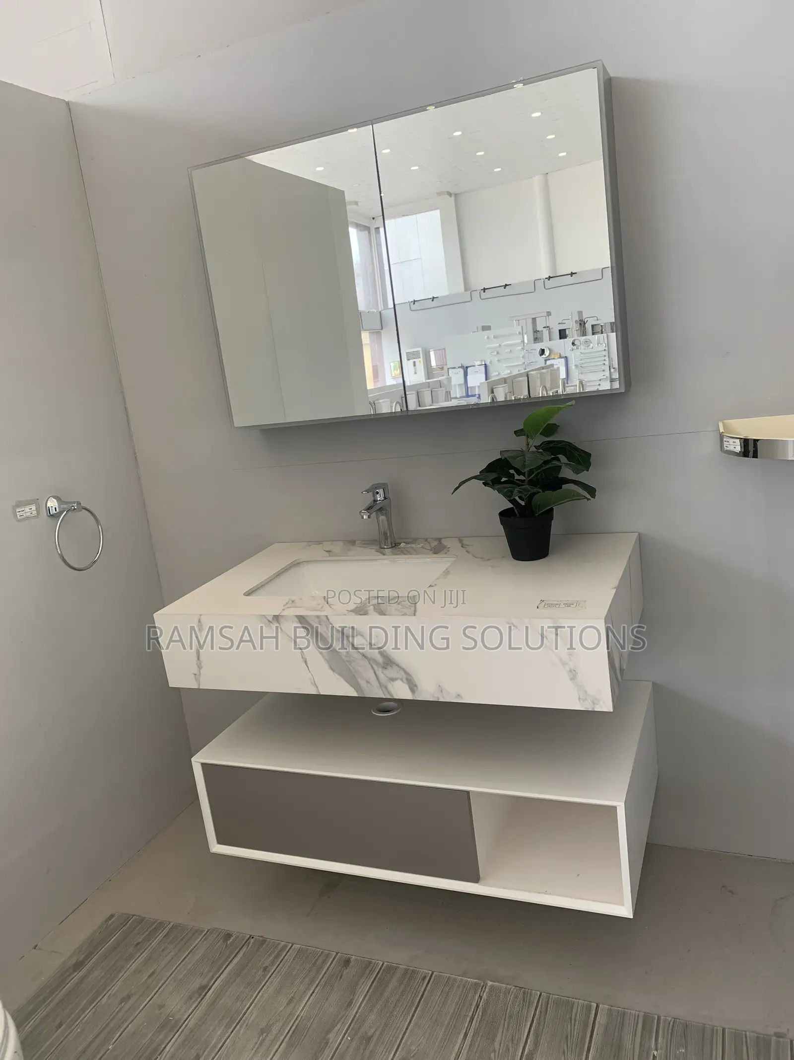 Modern Floating Bathroom Vanity With Mirror
