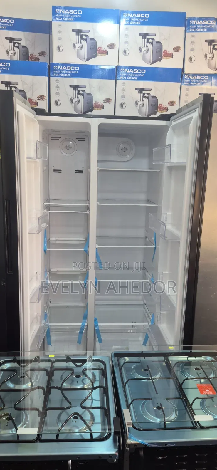 Nasco Mirror Fridge 521l With 3 Stars Side by Side Fridge