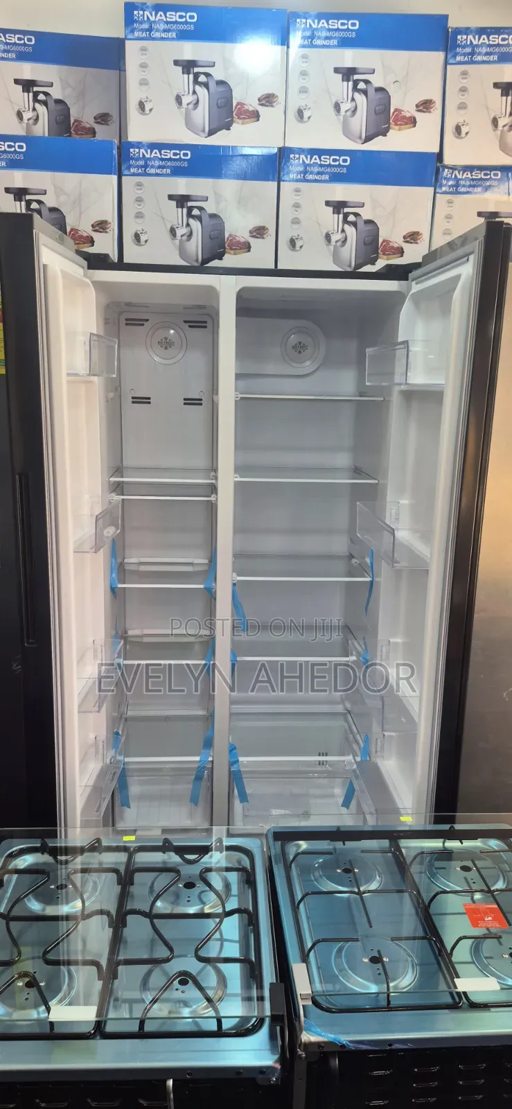 Nasco Mirror Fridge 521l With 3 Stars Side by Side Fridge