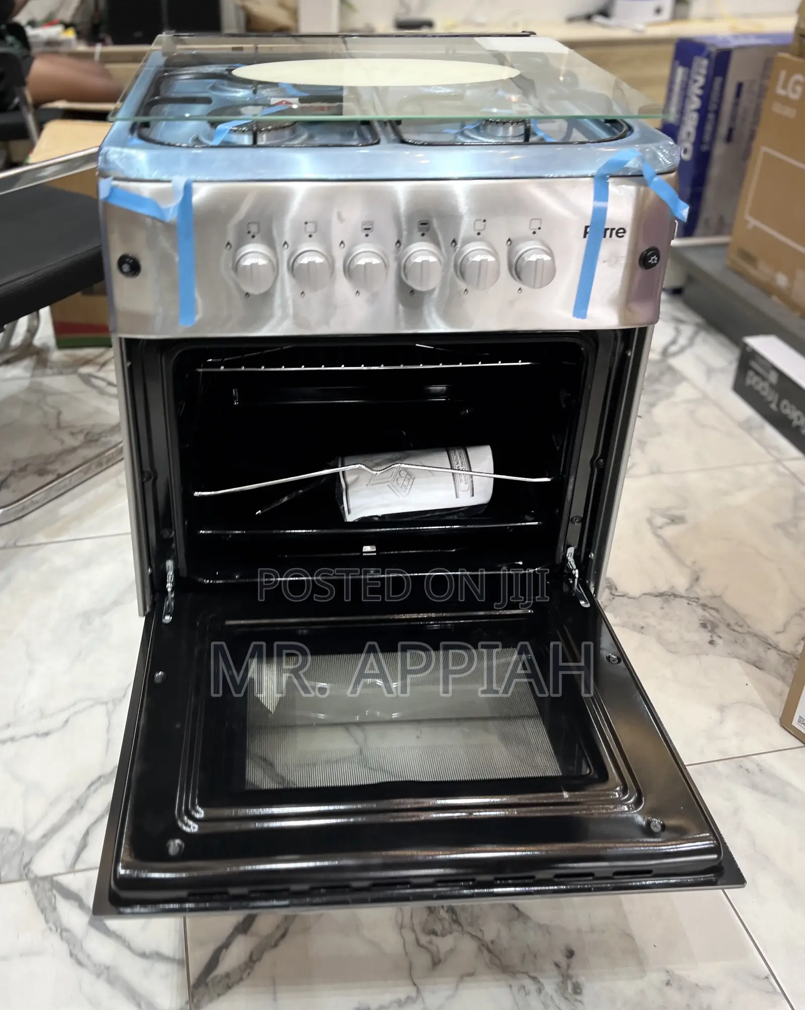 Efficient Ferre 60x60cm Glass Lid Gas Burner 