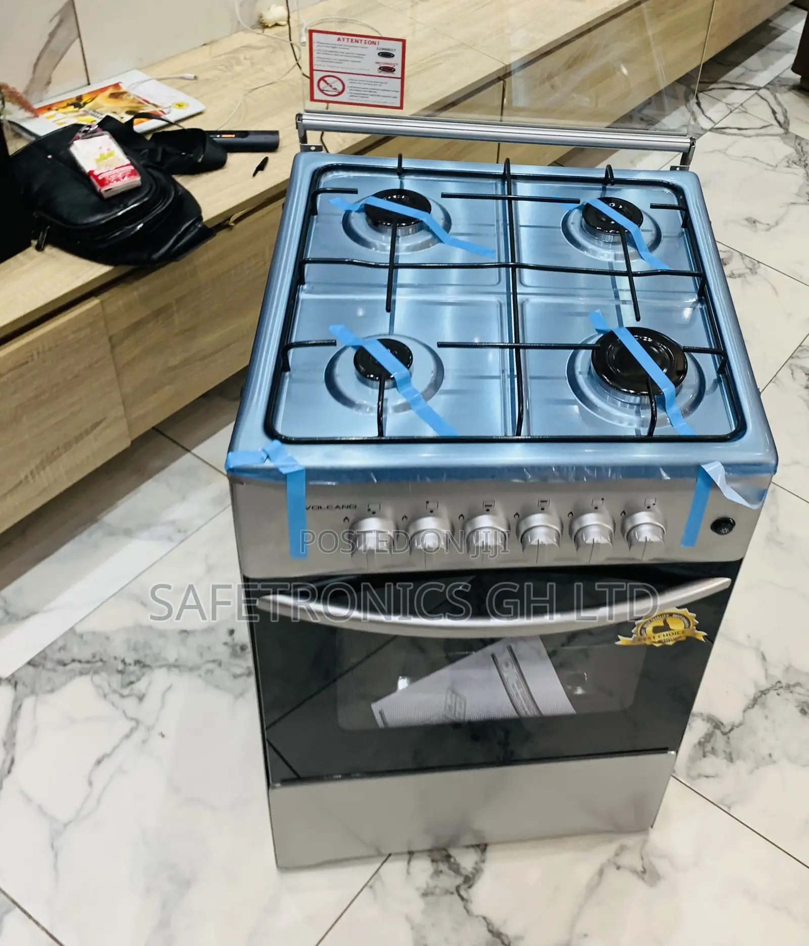 Purchase Grey Volcano 50x50cm 4 Burner Automatic Gas Stove