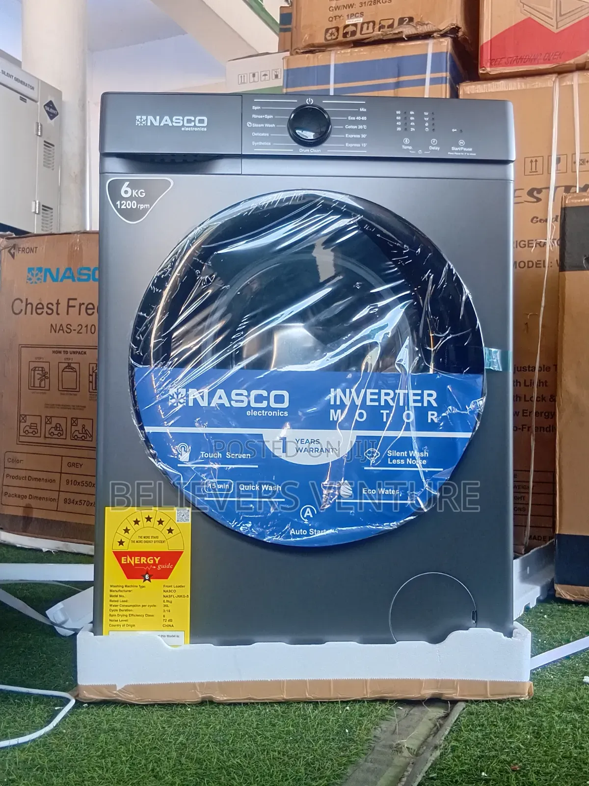 Nasco 6kg Front Loader Washing Machine With Led Display