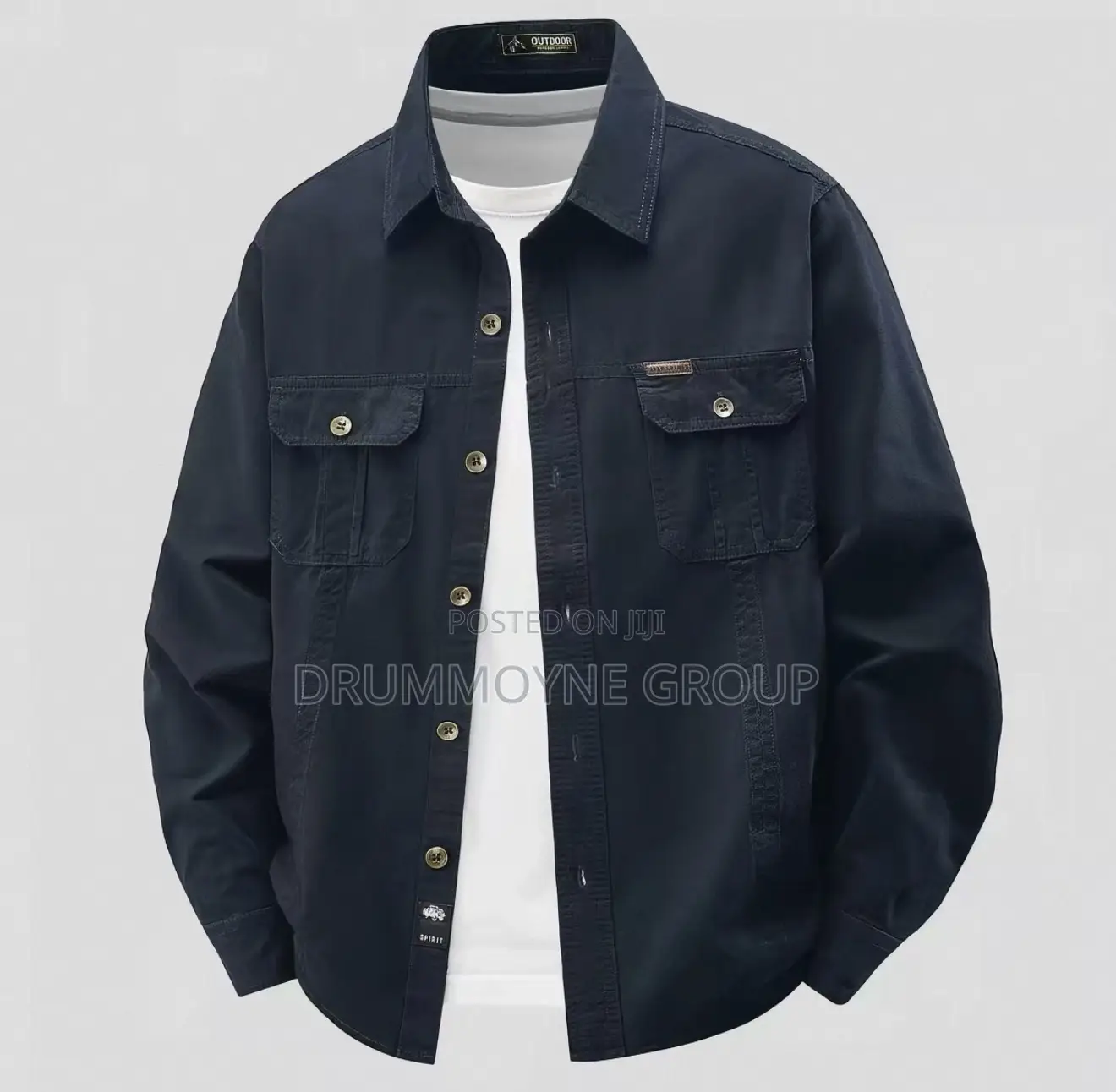 Denim For Men, Large Wear-resistant, Pure Cotton Top, Men's Shirt