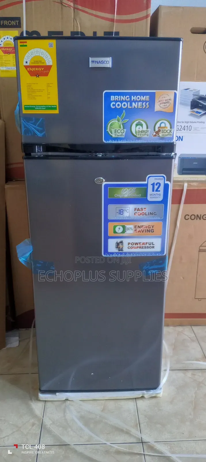 Nasco 2 Door Fridge 204 Liters
