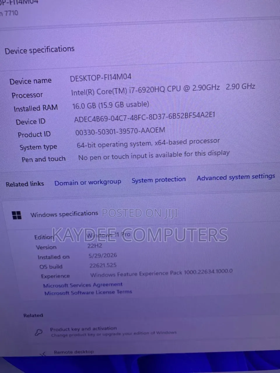 Laptop Dell Precision 7710 16GB Intel Core i7 SSD 512GB