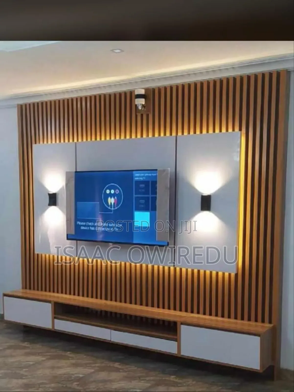 Television Wall Panels Design With Colourful Lighting Systems
