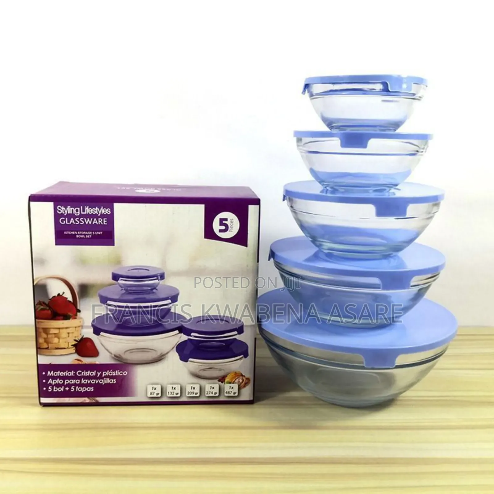 Glass Bowls 5pieces Set