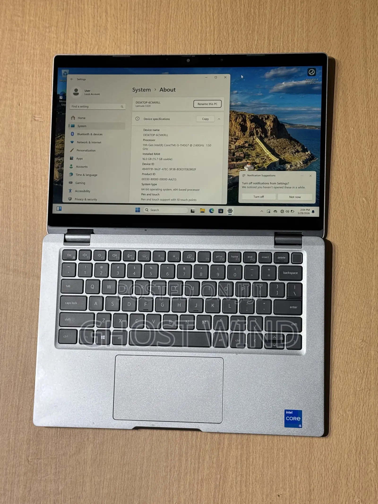 Laptop Dell Latitude 5320 16GB Intel Core i5 SSD 256GB