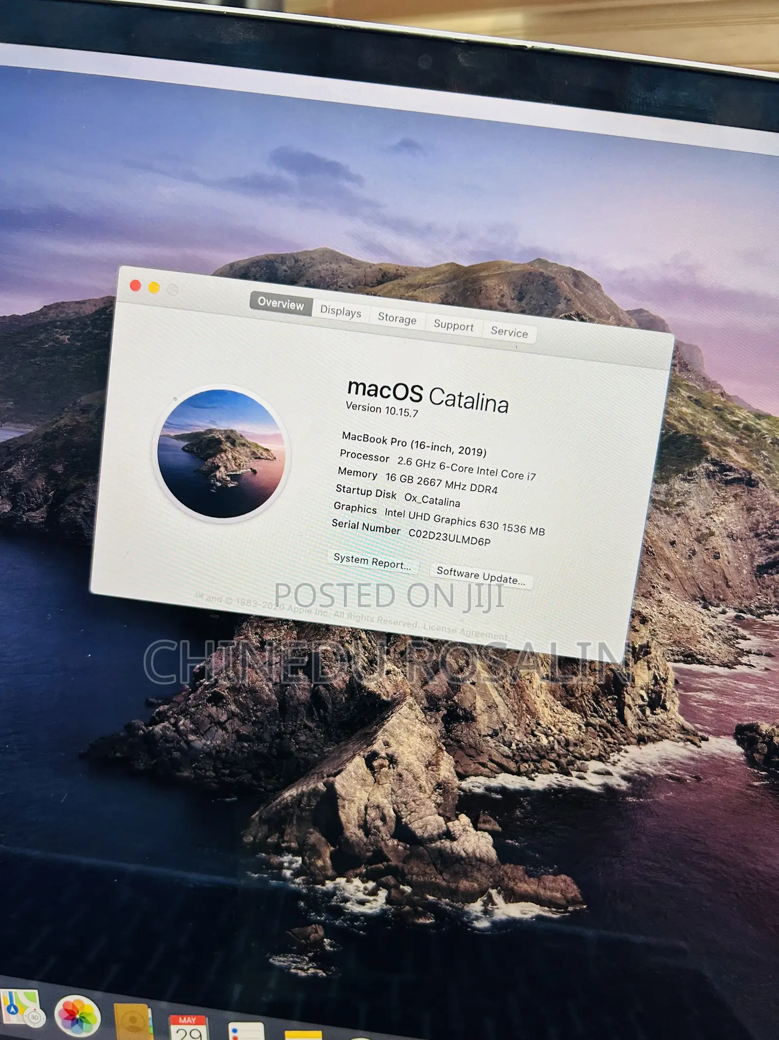Laptop Apple MacBook Pro 2019 16GB Intel Core i7 SSD 512GB