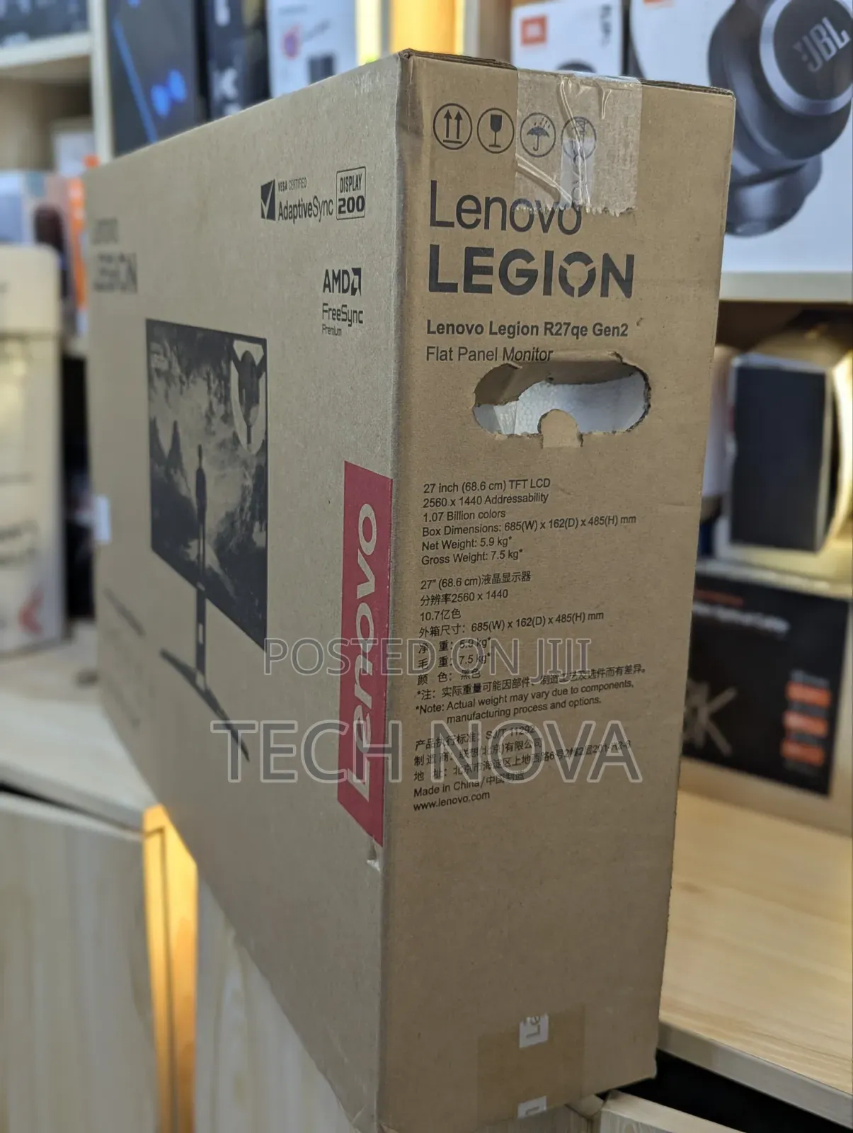 Lenovo Legion R27qe 27" QHD Ips Gaming Monitor 2560x1440 200hz Hdmi2.1