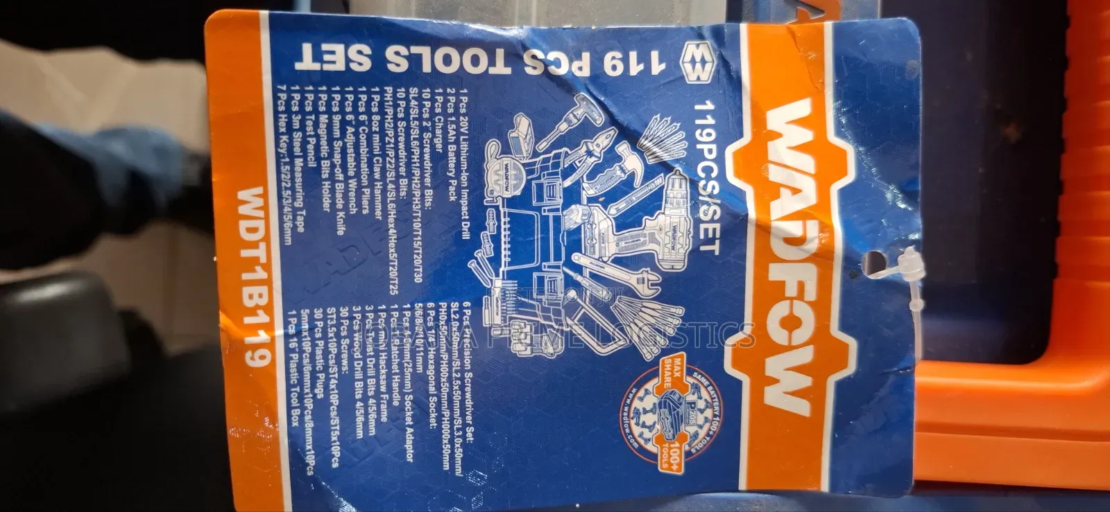 Wadfow 20v Drill C/W 119pcs Set