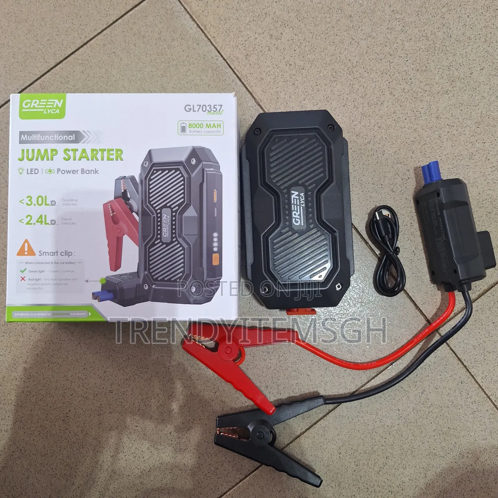 8000mah Emergency Car Battery Jump Starter Power Bank
