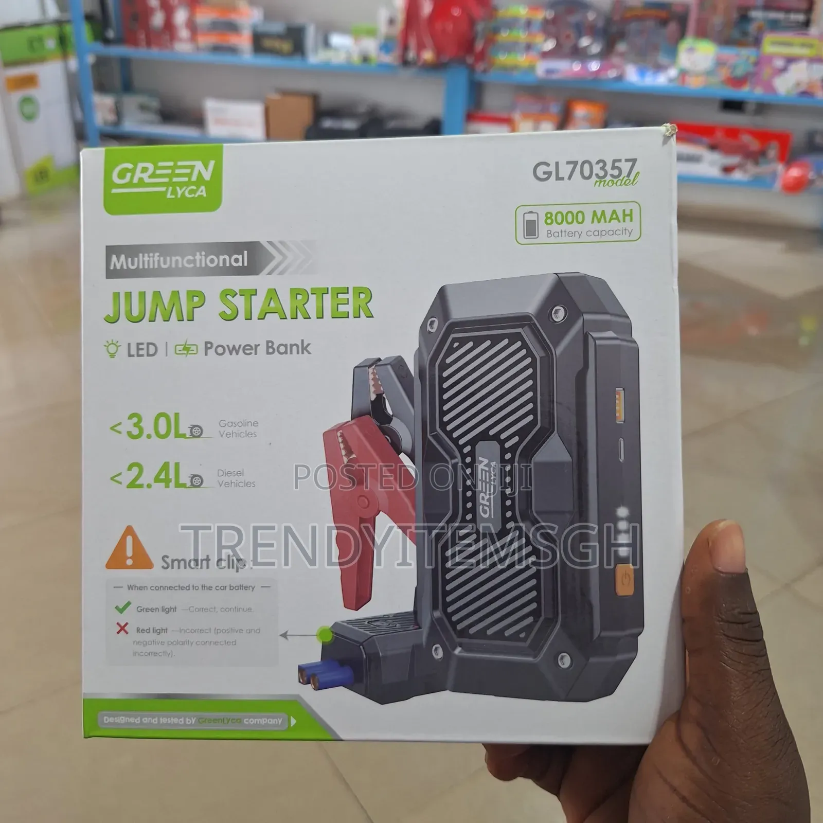 8000mah Emergency Car Battery Jump Starter Power Bank