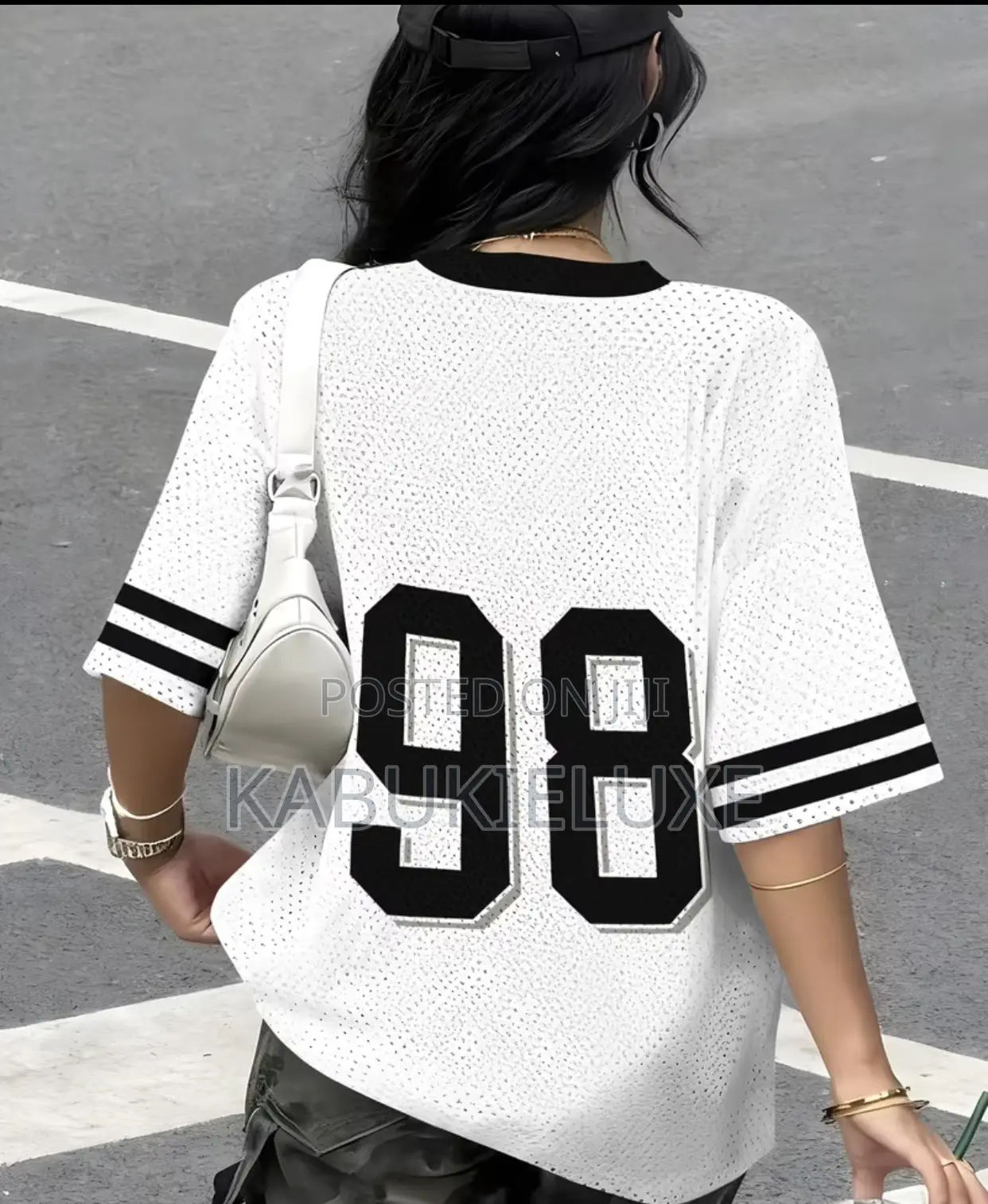 Oversized 98 Graphic Sports Jersey Tee