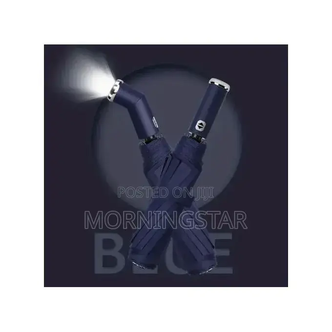 Adjustable Rotating Umbrella With Led Flashlight