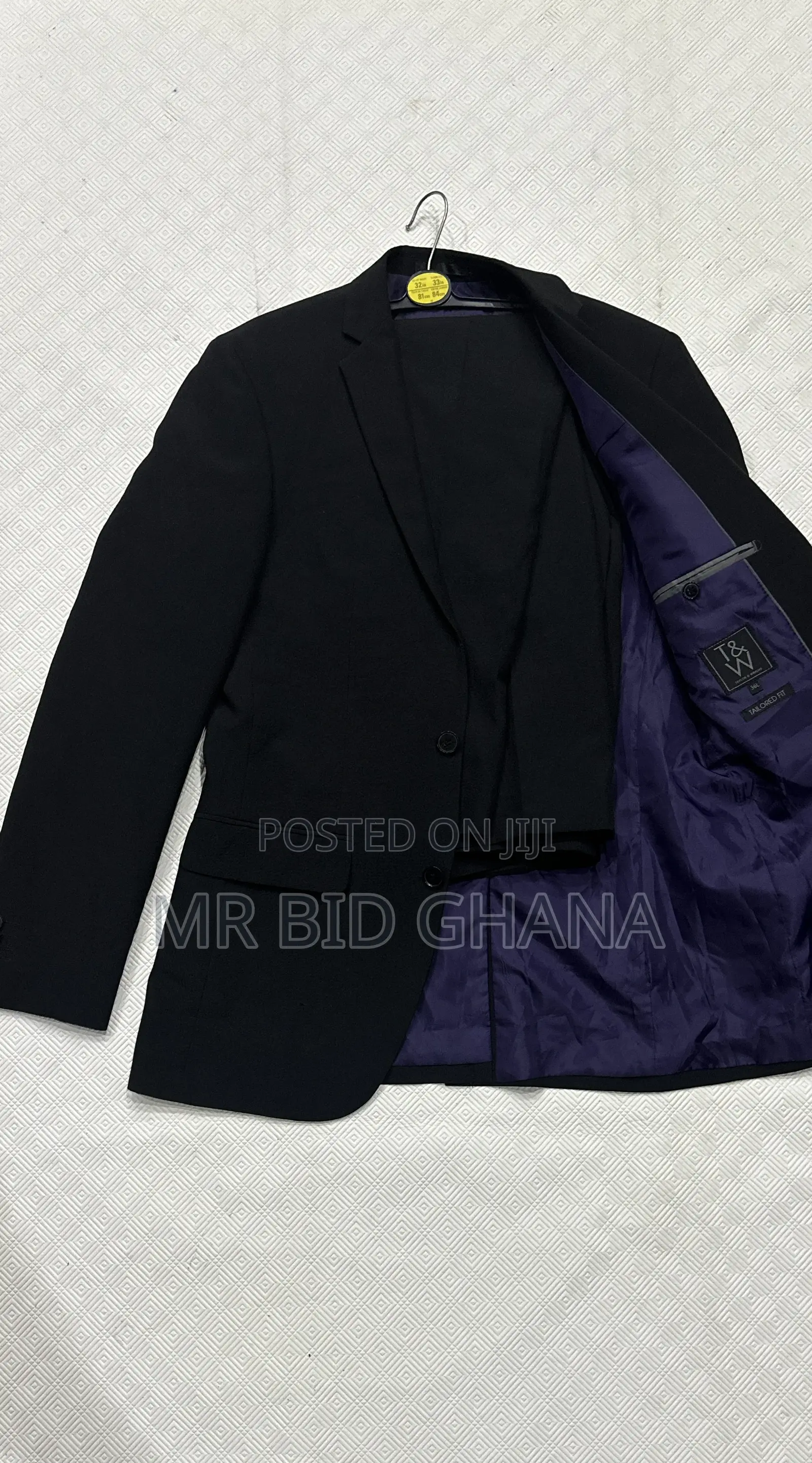 Taylor Wright Black Suit 36l With Trousers