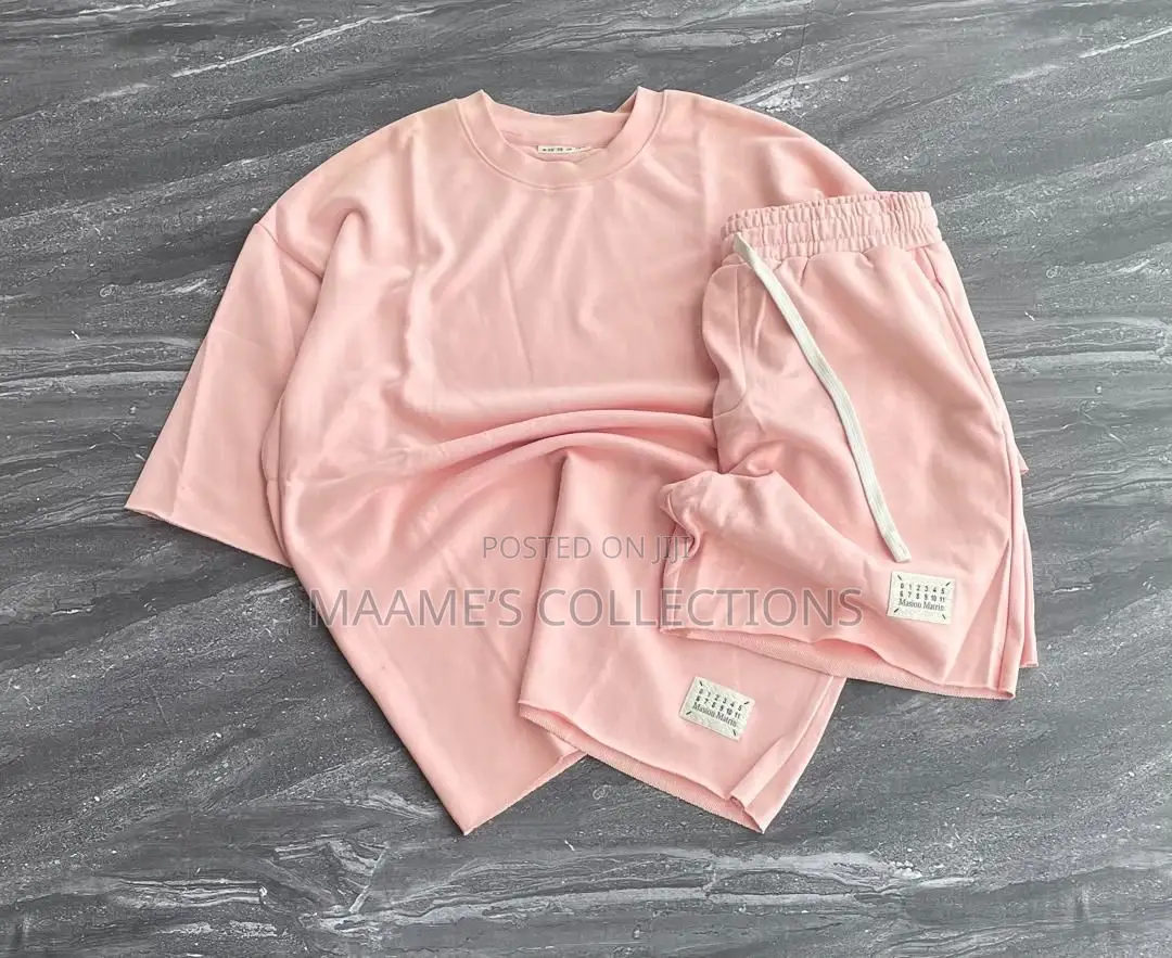 Men’S Textured Two-Piece Waffle Top and Down Shorts