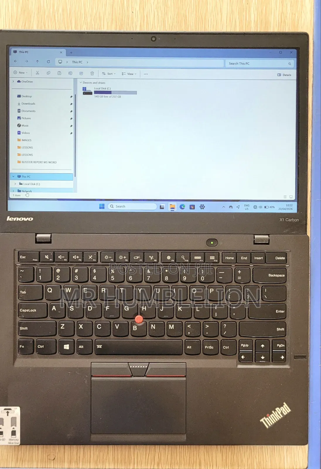 Laptop Lenovo ThinkPad X1 Carbon 8GB Intel Core i5 SSD 256GB