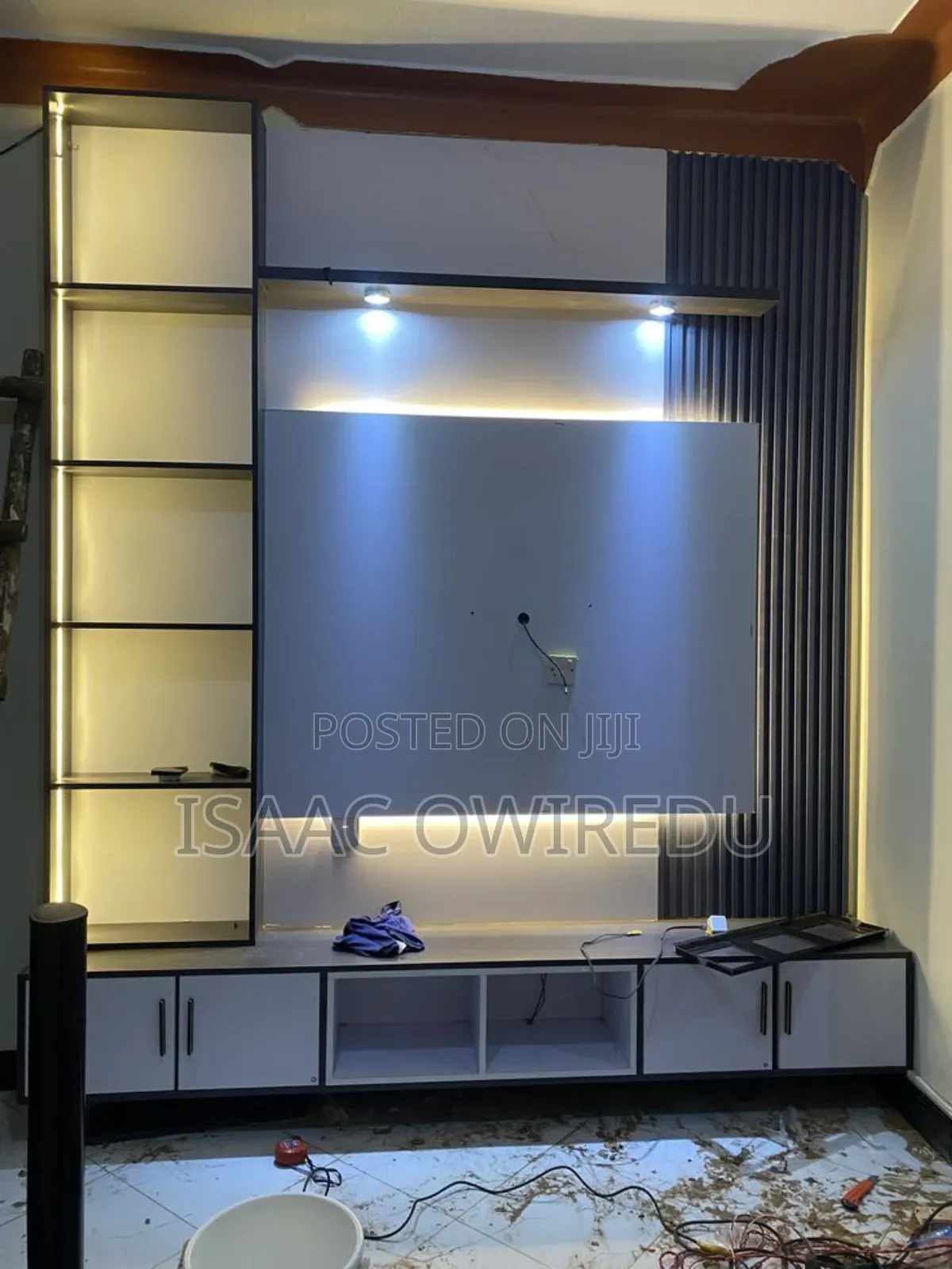 Television Wall Unit With Lighting System