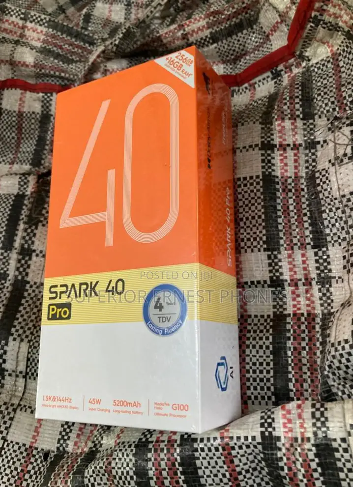 New Tecno Spark 40 Pro 256 GB Black