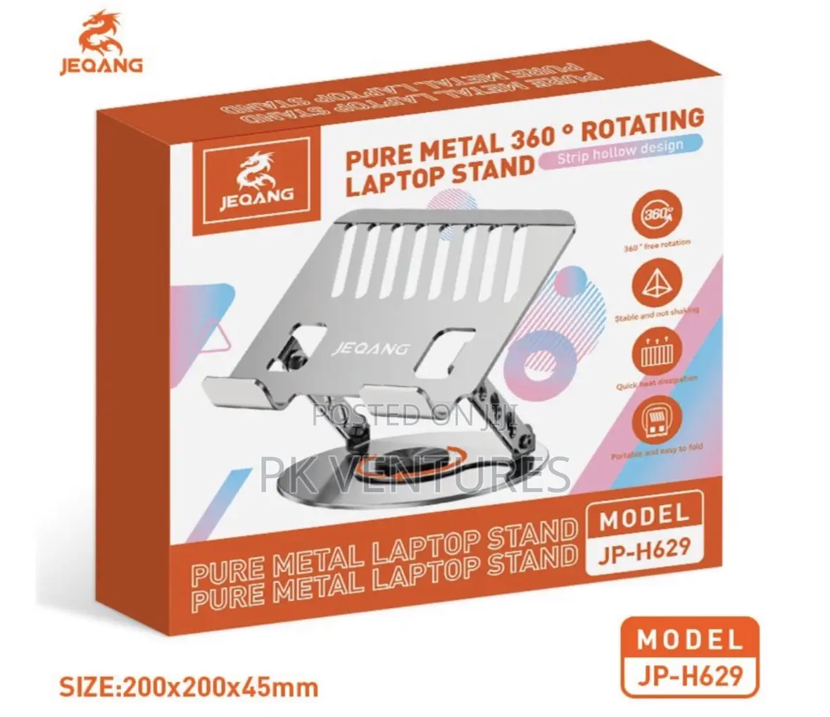Jeqang Pure Metal 360 ° Rotating Laptop Stand