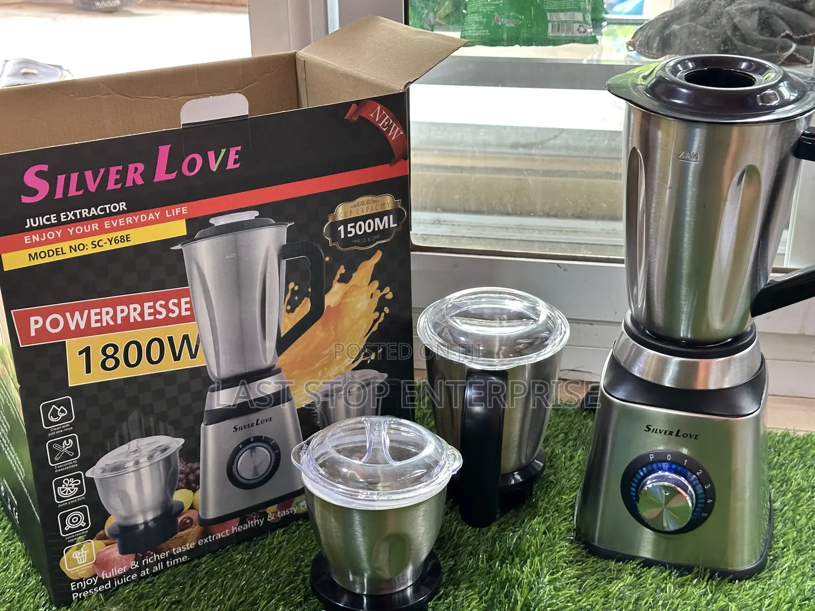 Silver Love Stainless 3 in 1 Blender