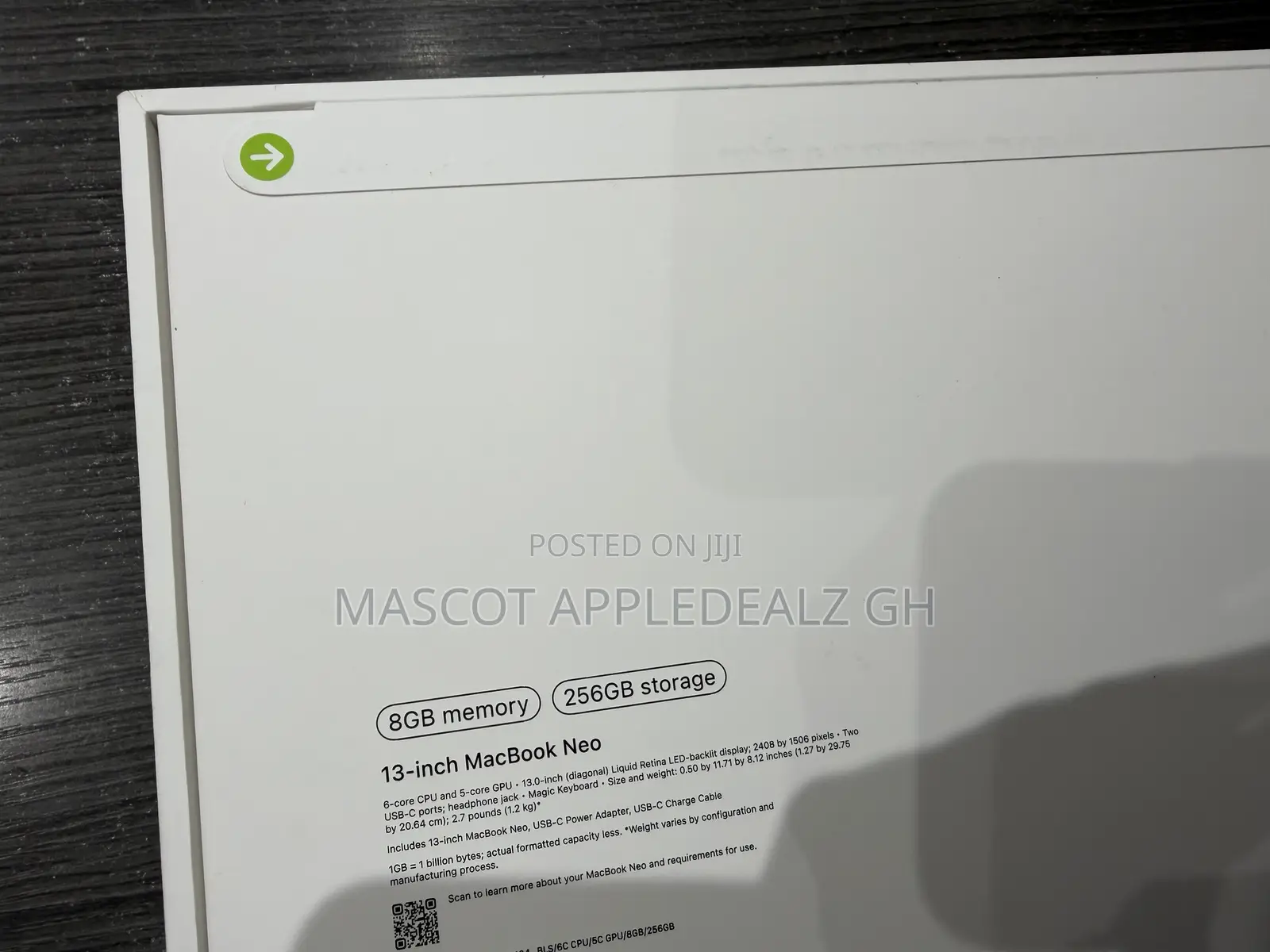 New Laptop Apple MacBook Neo 2026 8GB SSD 256GB
