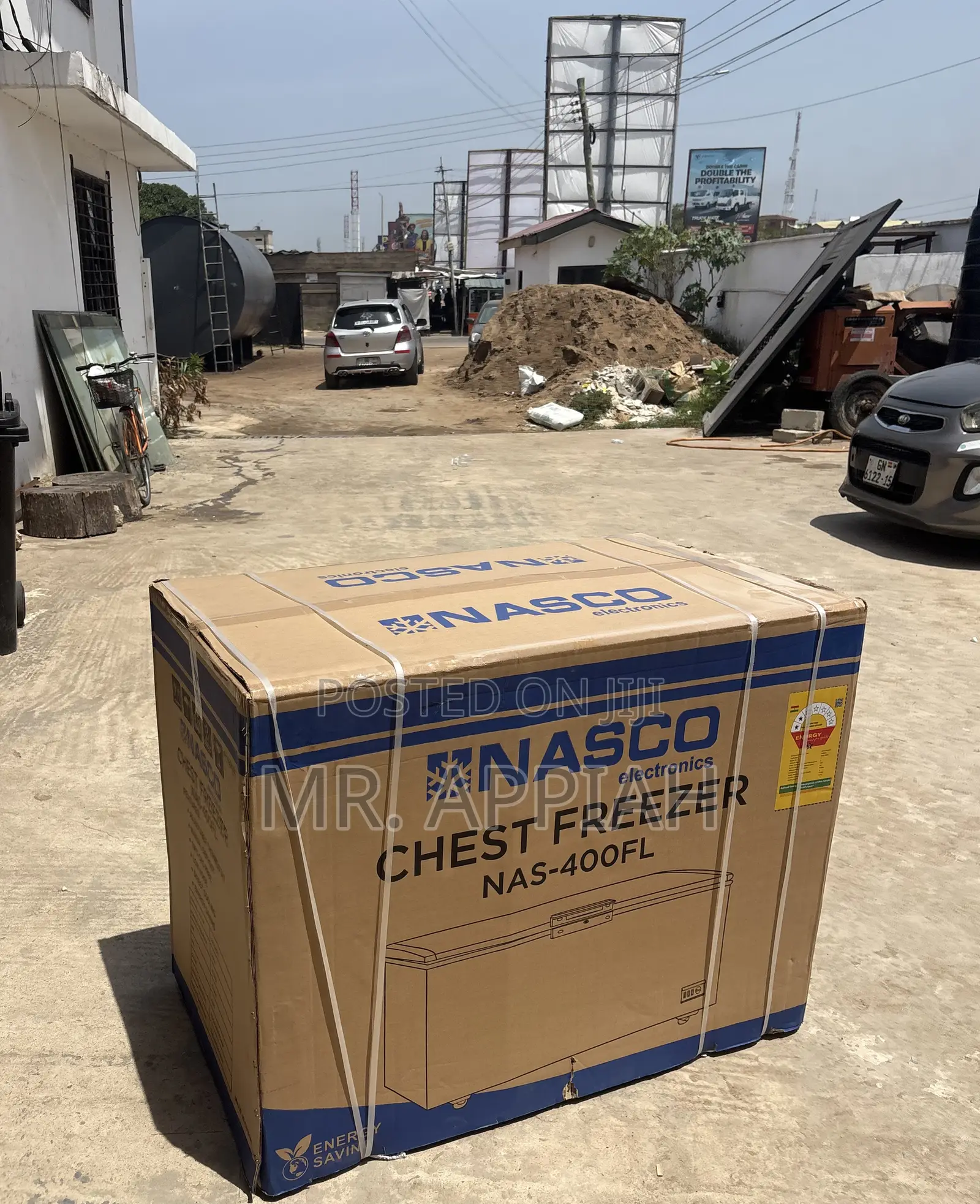 Sleek Nasco Single Door Chest Freezer(Nas400fl) Gray 